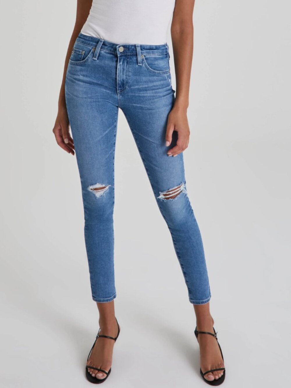 NWT AG Adriano Goldschmied Ankle Crop Jeans Size 31